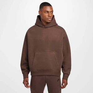 Men Nike Tech Reimagined Fleece Pullover Hoodie Medium Oversize Brown FZ0744-237